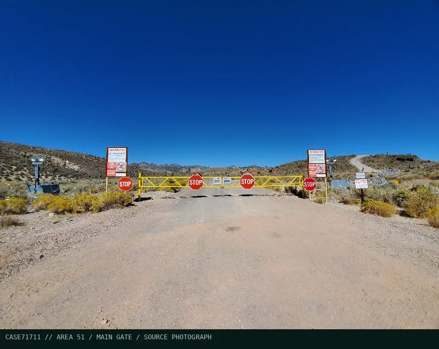 Area 51 main gate, Nevada