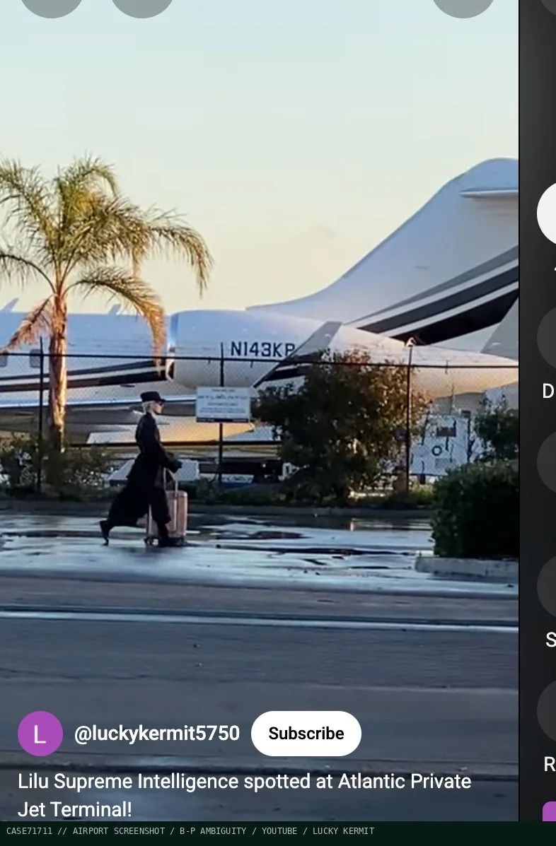 The 2022 planespotting video and its title: Lilu Supreme Intelligence spotted at Atlantic Private Jet Terminal!